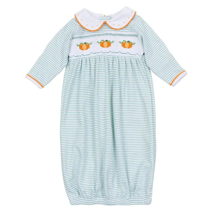 Magnolia Baby Girl's Lil Pumpkin Smocked Gown