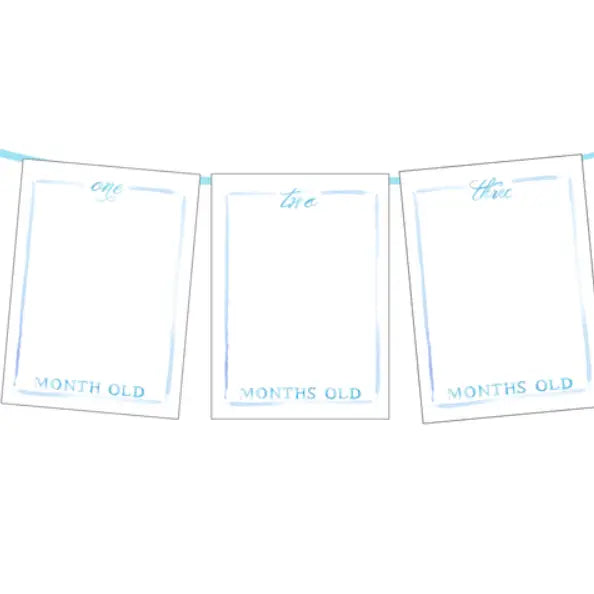 Blue Add-A-Picture Monthly Banner