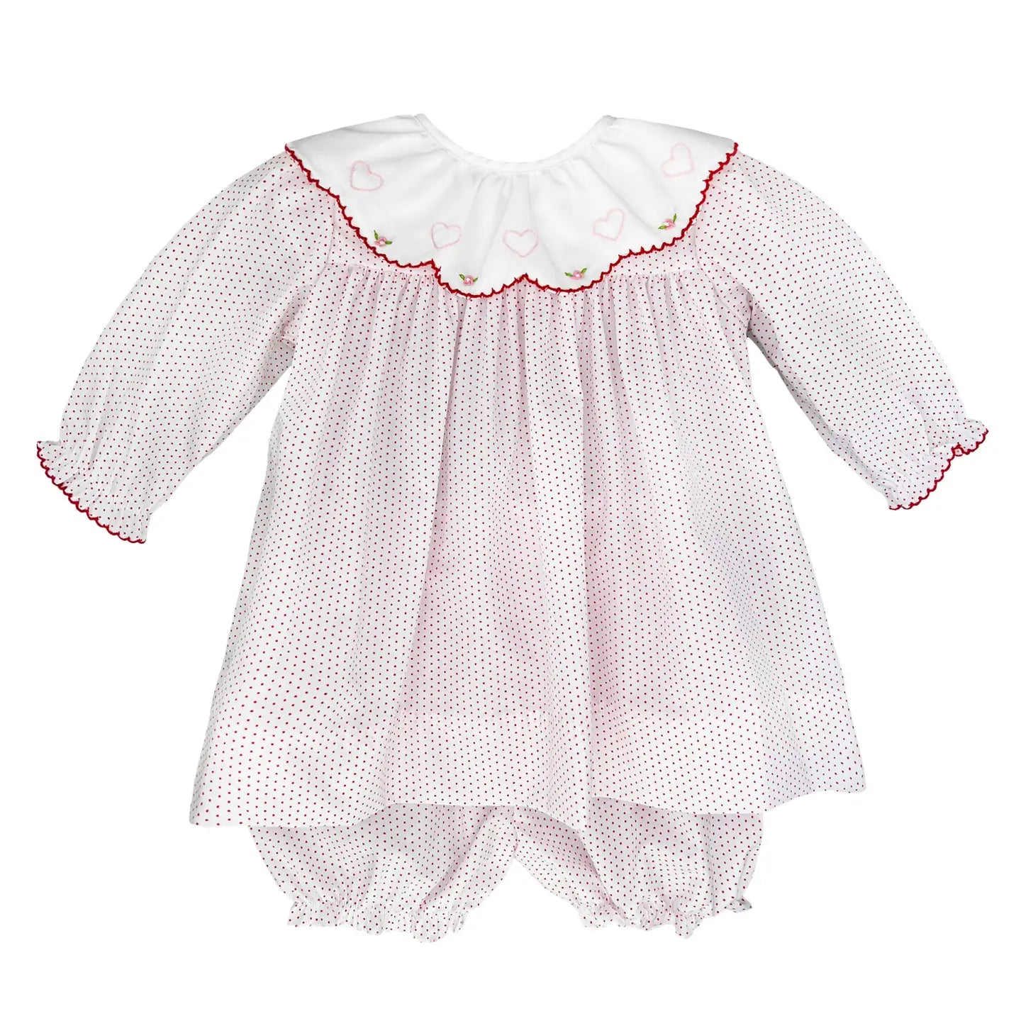 Heart Embroidered Bloomer Set