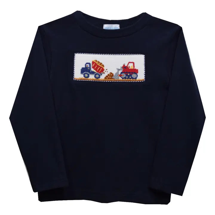 Smocked Construction Long Sleeve Shirt