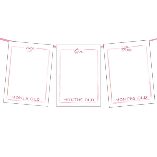 Pink Add-A-Picture Monthly Banner