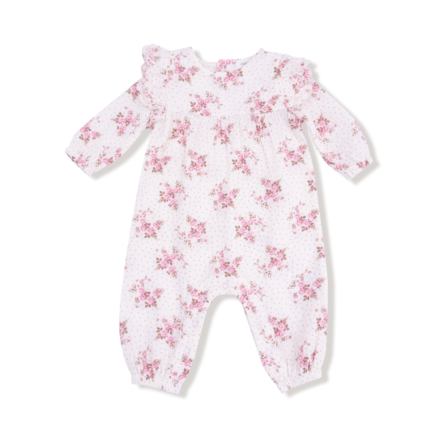 Belle Rosette Dot Petal Ruffle Romper