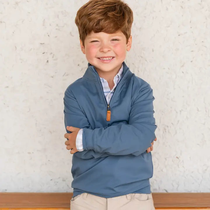 Collins Performance Quarter Zip, Blue