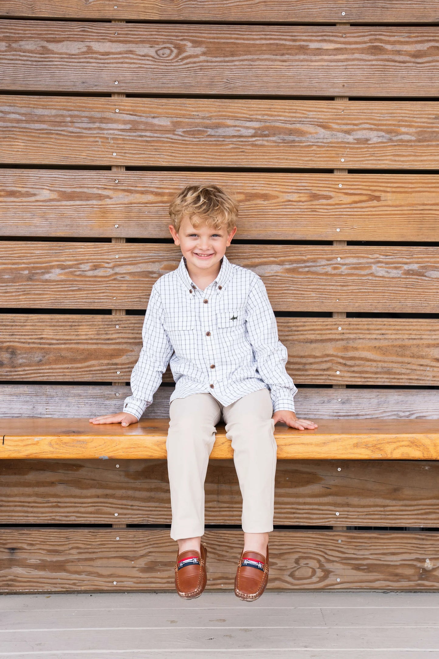 Flagler Fishing Shirt, Olive Windowpane