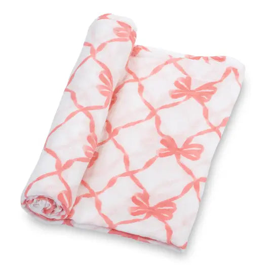Beautiful Bows Muslin Blanket