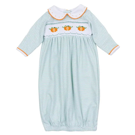 Magnolia Baby Girl's Lil Pumpkin Smocked Gown