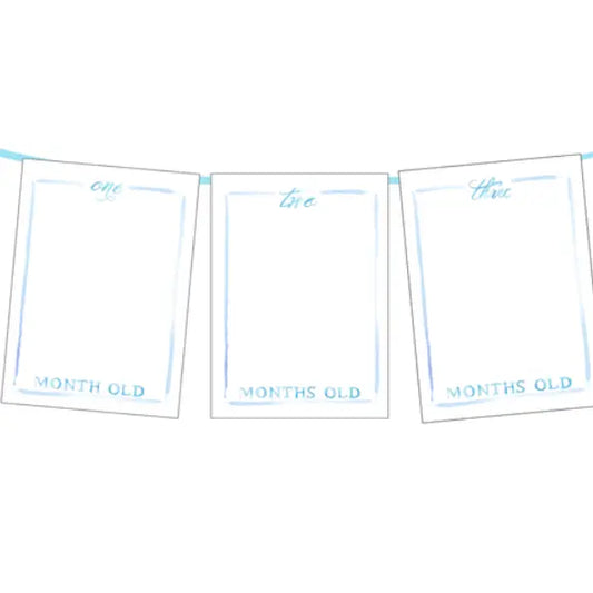 Blue Add-A-Picture Monthly Banner