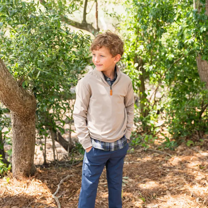 Collins Performance Quarter Zip, Khaki