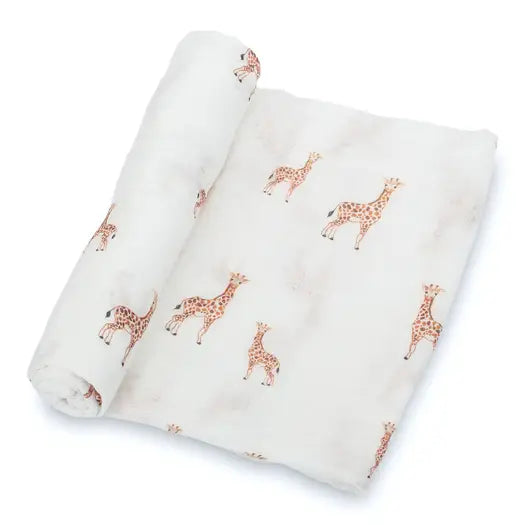 Stand Tall Giraffe Muslin Blanket