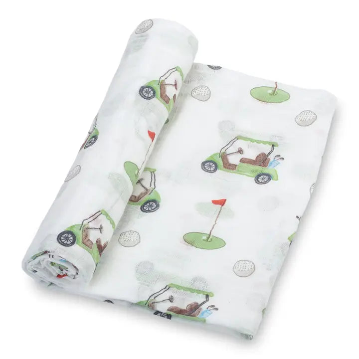 Golf A Round Muslin Blanket