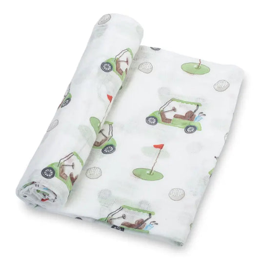 Golf A Round Muslin Blanket