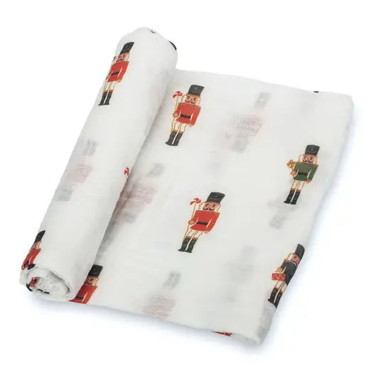 Whats Crackin' Nutcracker Muslin Blanket