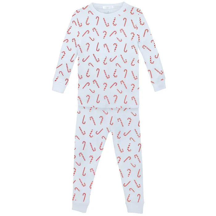 Blue Candy Cane 2PC Pajamas