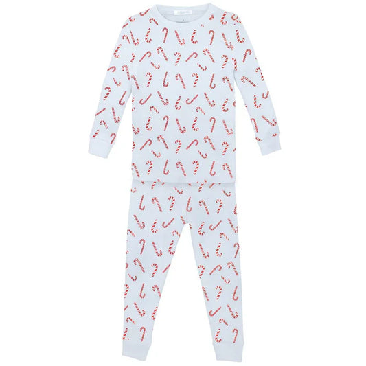 Blue Candy Cane 2PC Pajamas