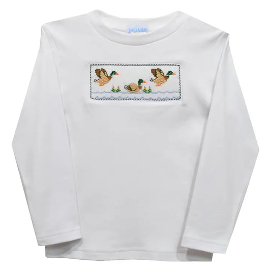 Smocked Mallard Long Sleeve Shirt